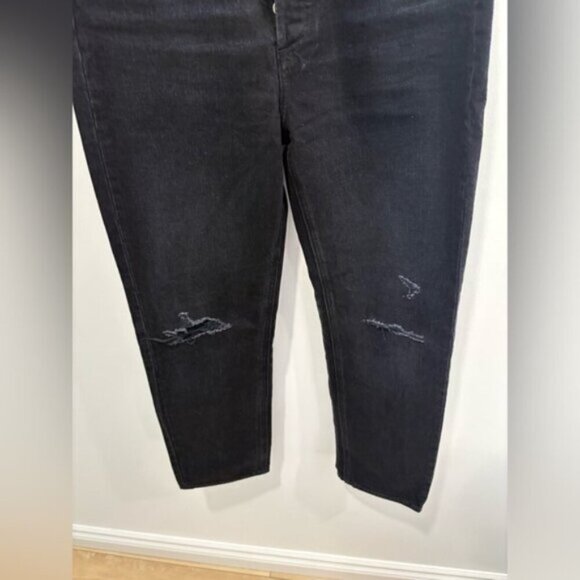 NWOT- DENIM FORUM - JONI HIGHRISE LOOSE BLACK JEANS - Picture 5 of 11